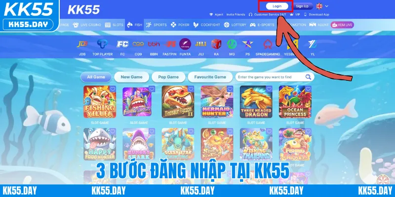 Đăng Nhập KK55 4 3 bước đăng nhập tại KK55