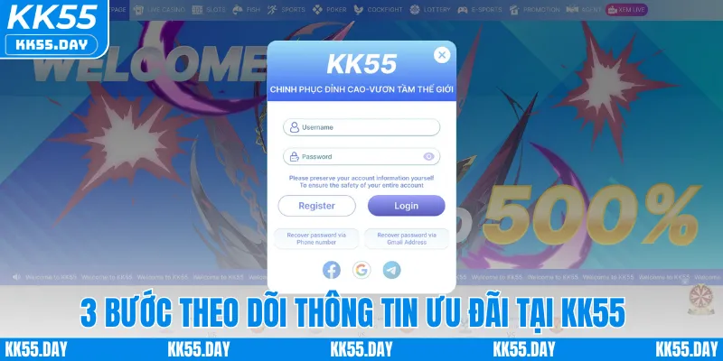 Khuyến Mãi KK55 7 3 bước theo dõi thông tin ưu đãi tại KK55