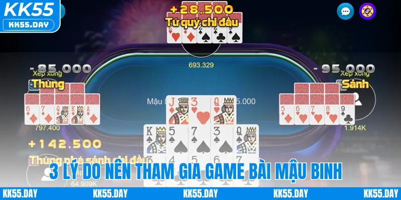 Game Bài Mậu Binh KK55 - Cơ Hội Săn Thưởng Lớn 1 3 lý do nên tham gia game bài mậu binh