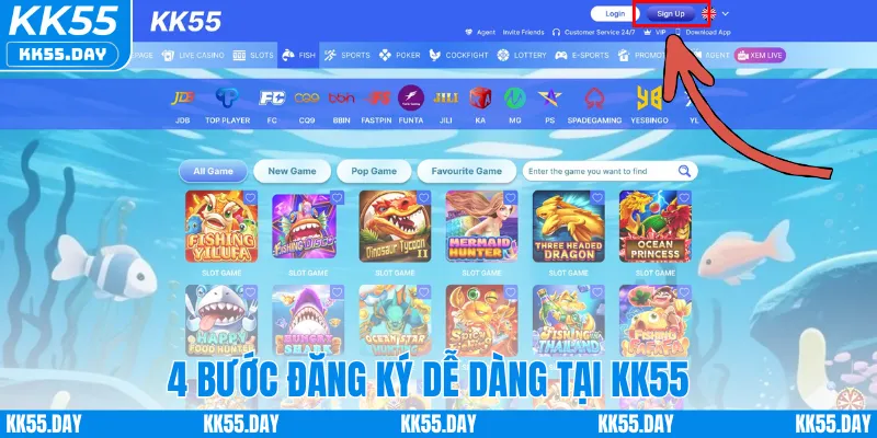 Đăng ký KK55 5 4 bước đăng ký dễ dàng tại KK55