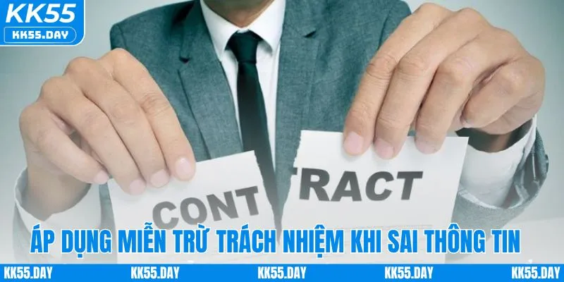 Miễn Trừ Trách Nhiệm 4 Áp dụng miễn trừ trách nhiệm khi thông tin sai lệch