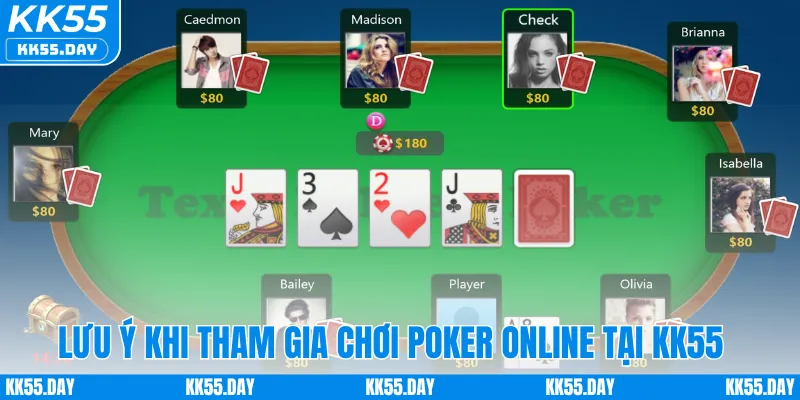 Luật Chơi Poker Online Tại KK55 - Đơn Giản & Dễ Hiểu 4 Lưu ý khi tham gia chơi poker online tại KK55