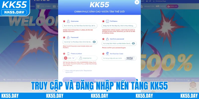 Xem Trực Tiếp Đá Gà Đòn Full HD Sắc Nét Ngay Tại KK55 2 Truy cập và đăng nhập nền tảng KK55